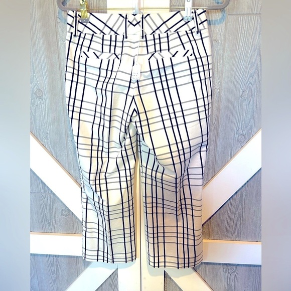 Bag292. Express Design Studio black& white checked crop pants Sz2,R9,Ins22 - Picture 2 of 4